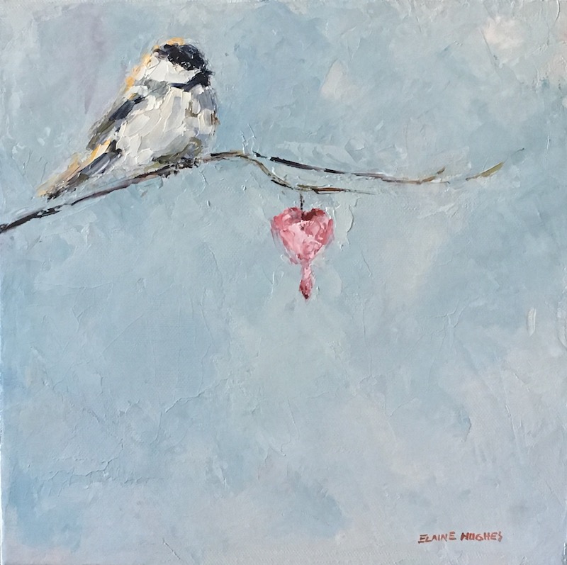 Chickadee and Bleeding Heart